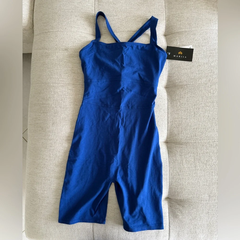 NWT MARIIA CROWN Biketard MEO66 size S  in Navy - Picture 2 of 7